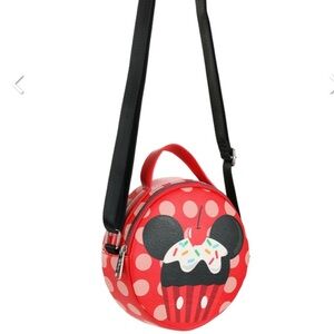 Disney Minnie Mouse Cupcake NWT Round Crossbody Purse